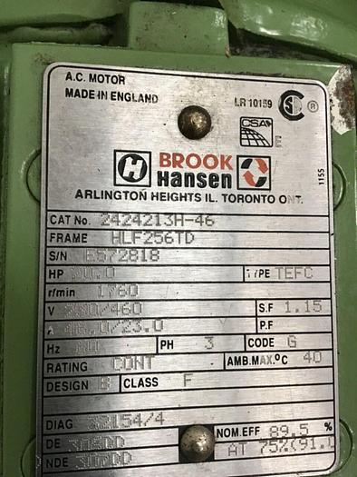 Used BROOK HANSEN 20 HP Motor 2424213H-46 Used