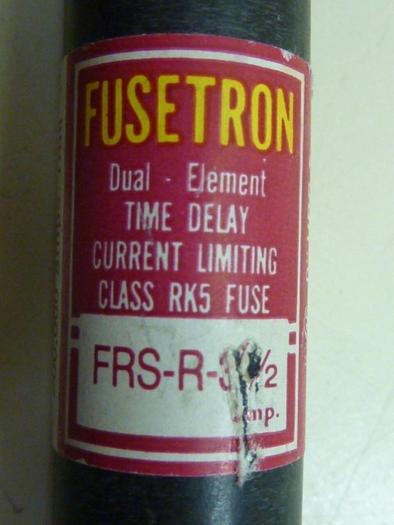 Used FUSETRON 3 1/2 Amp Fuse FRS-R-3-1/2 #62443