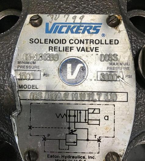 Used VICKERS Valve CG5060AFMUHL7110 #134268