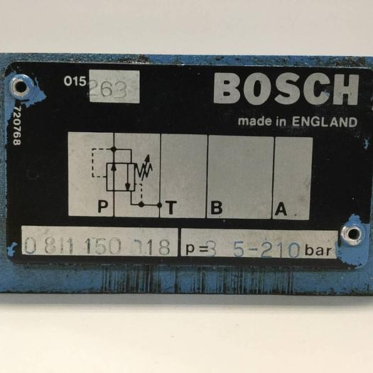 Used BOSCH Valve 0 811 150 018 #92328