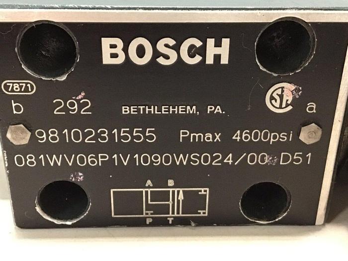 Used BOSCH Directional Valve 081WV06P1V1090WS024/00D51 #144574