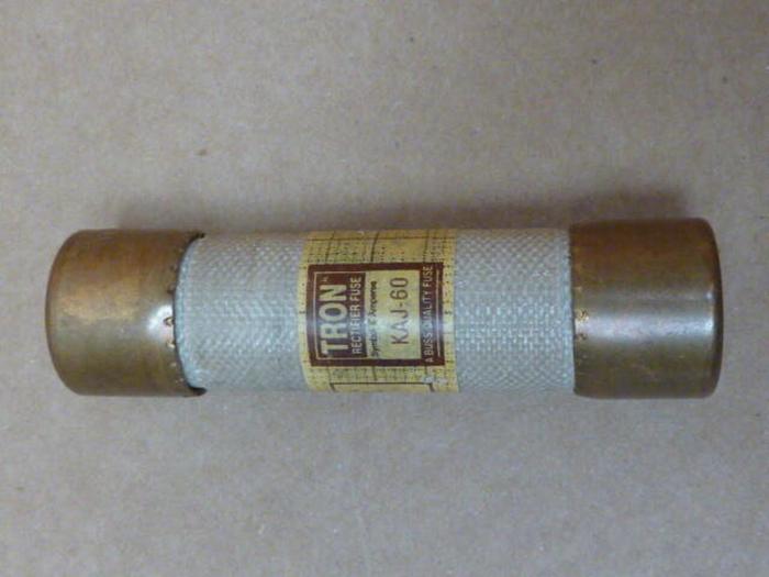 Used TRON / BUSSMANN 60 Amp Rectifier Fuse KAJ-60 #36079