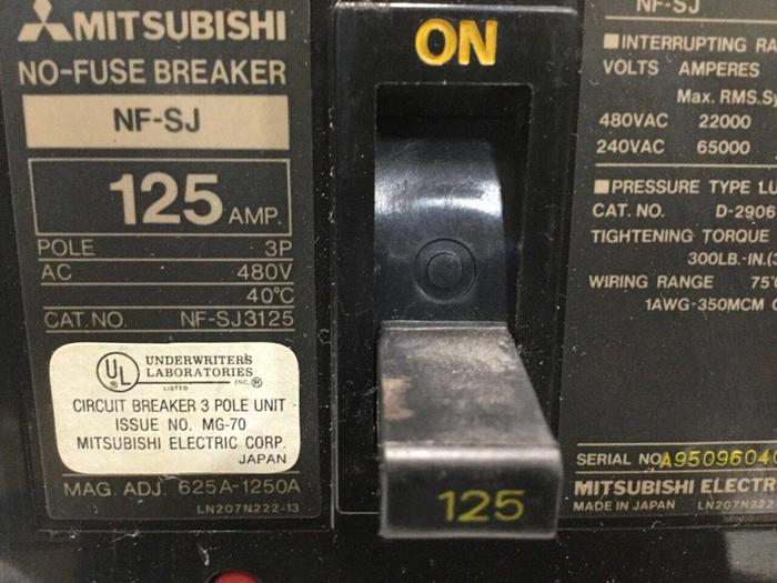 Used MITSUBISHI No-Fuse Breaker NF-SJ3125 #110989