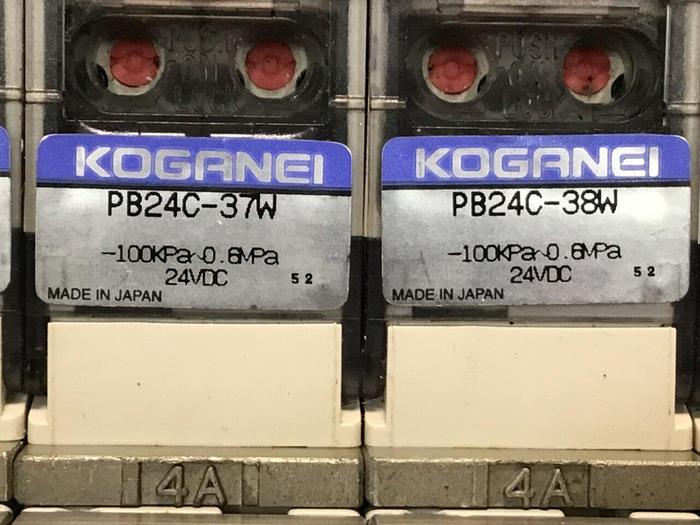 Used KOGANEI Manifold w/ Valves PBM7P-3W #121005