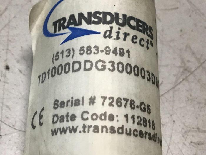 Used TRANSDUCERS DIRECT Transducer TD1000DDG300003D002X Used
