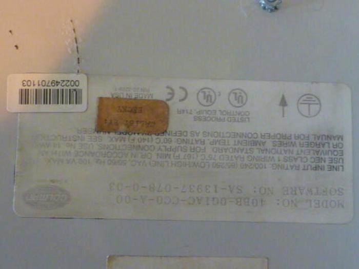 Used BARBER COLMAN Control Card Rack 40BB-0G1AC-CC0-A00 #34658