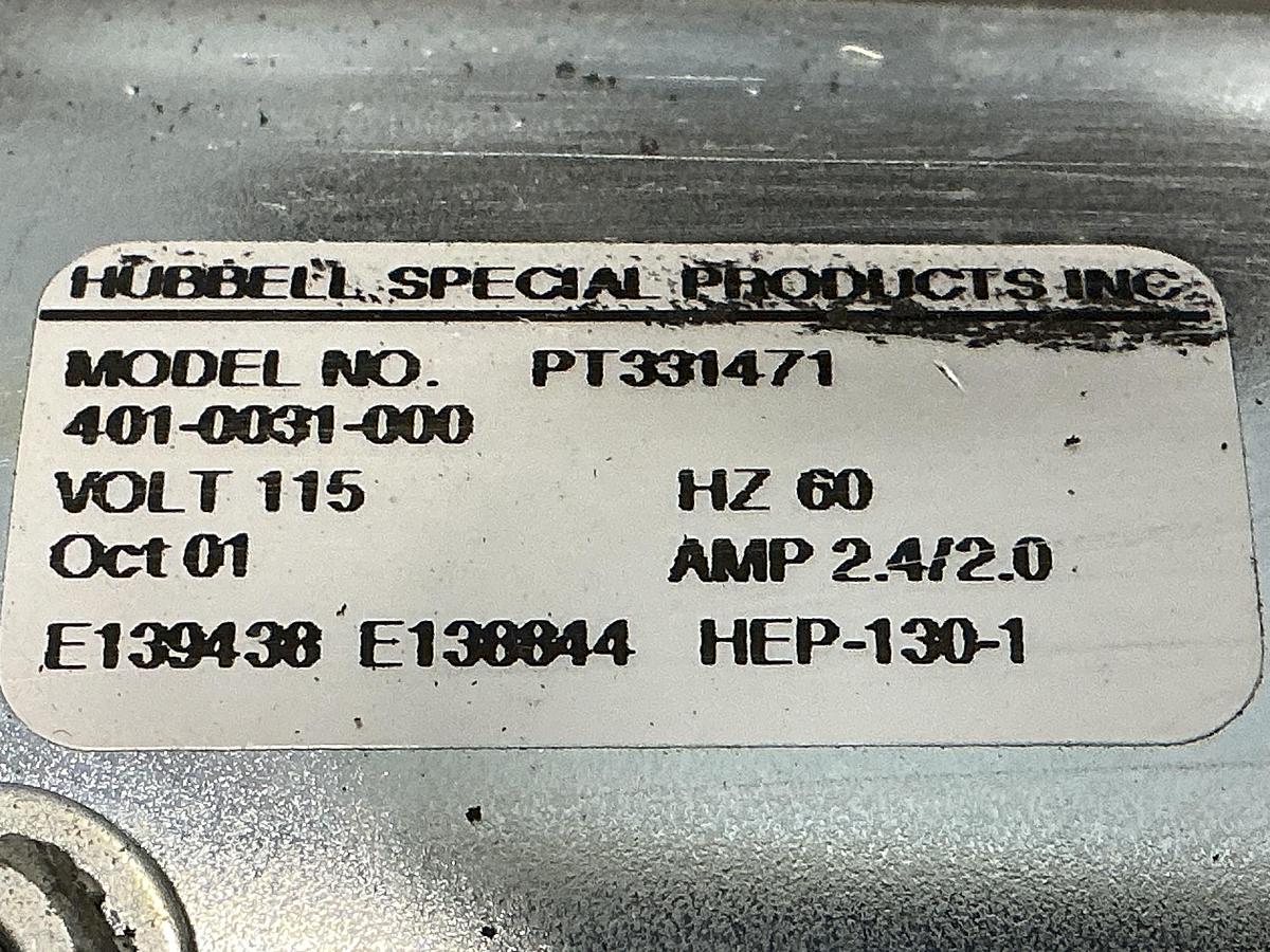 Used HUBBELL SPECIAL PRODUCT MC42-1014H M-1773 11-2001