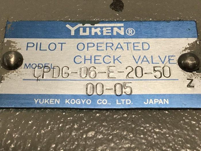 Used YUKEN Check Valve CPDG-06-E-20-50-00-05 #111614