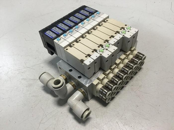 Used KOGANEI Manifold w/ Valves F10M8AJ #120930
