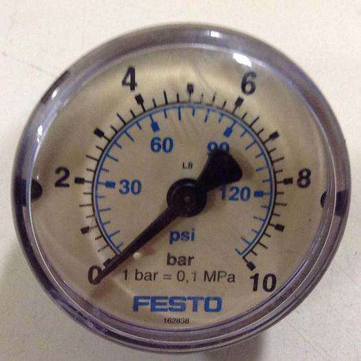 Used FESTO 0-120 PSI Pressure Gauge 162838 #76768