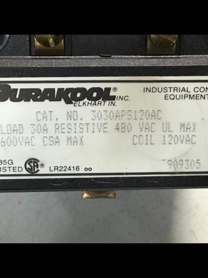 Used DURAKOOL Relay 3030APS120AC Used