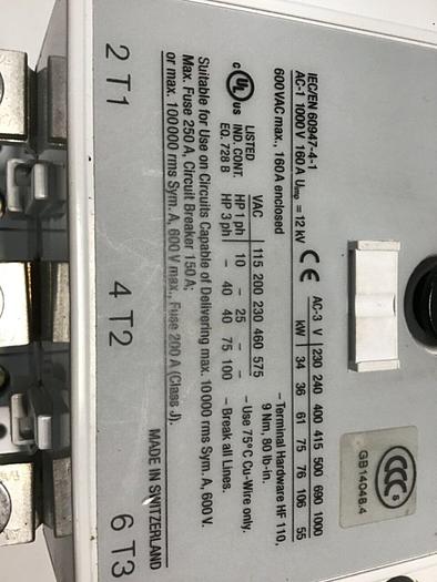 Used ALLEN BRADLEY Contactor 100-D110 USED