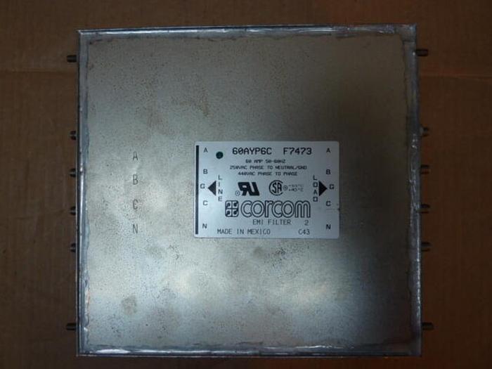 Used CORCOM EMI Line Filter 60AYP6C #5949