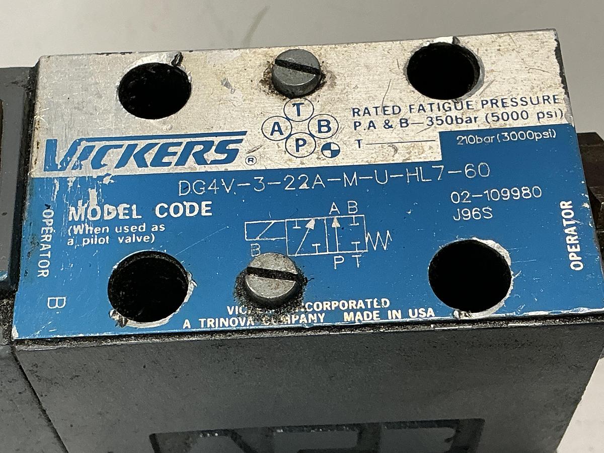Used VICKERS DG4V-3-22A-M-U-HL7-60