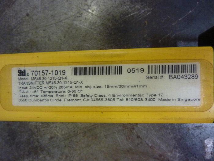 Used STI Light Curtain Transmitter MS46-30-1215-Q1-X Used