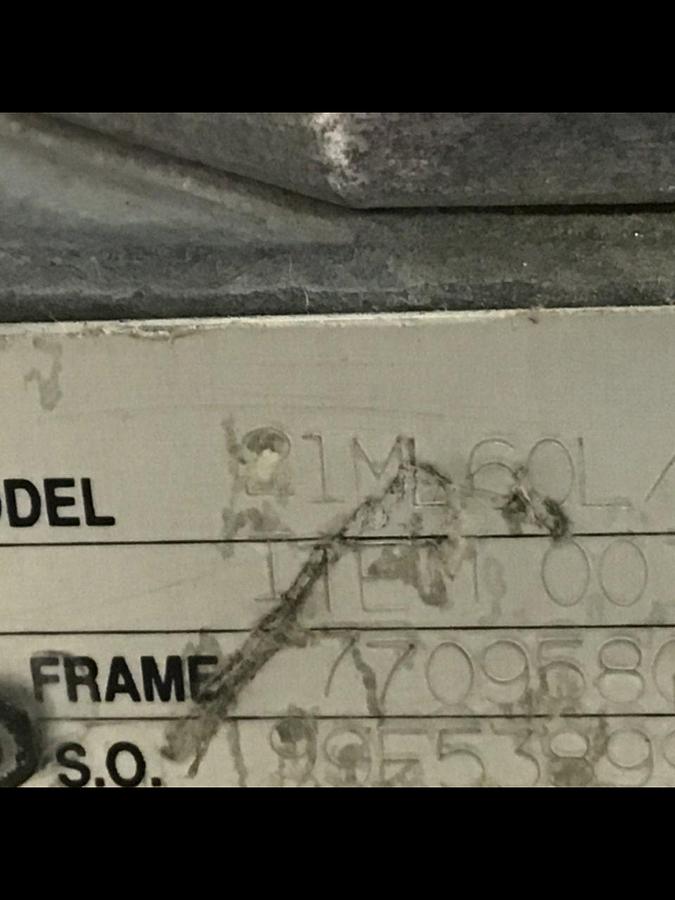 Used ELECTRA Gear 7709580 21ML60L/F Motor Used