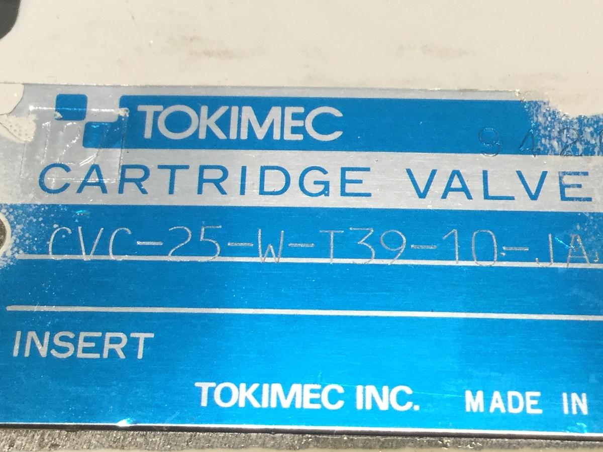 Used TOKIMEC Cartridge Valve CVC-25-W-T39-10-JA Used