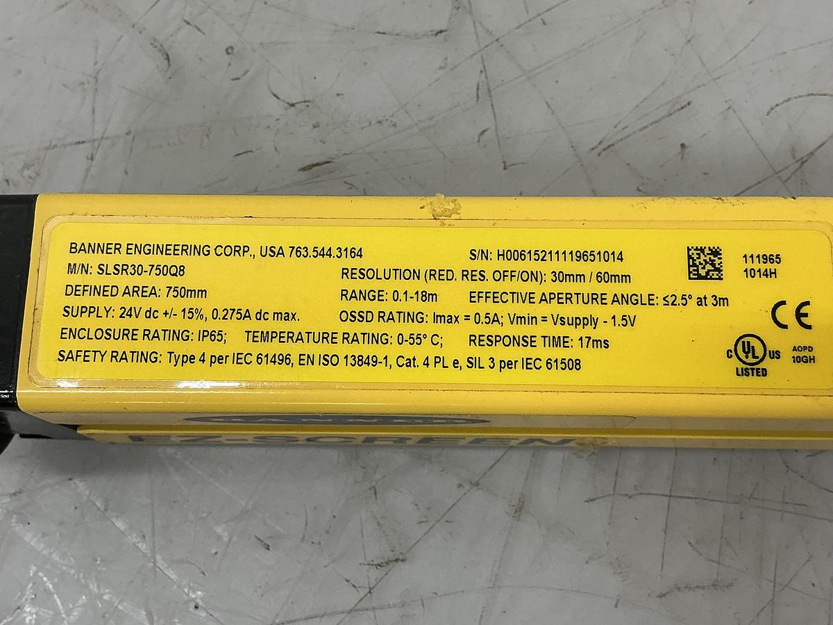 Used BANNER ENGINEERING SLSR30-750Q8