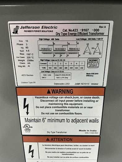 Used IDEAL MACHINERY MF12-150 transformer package Used #147850