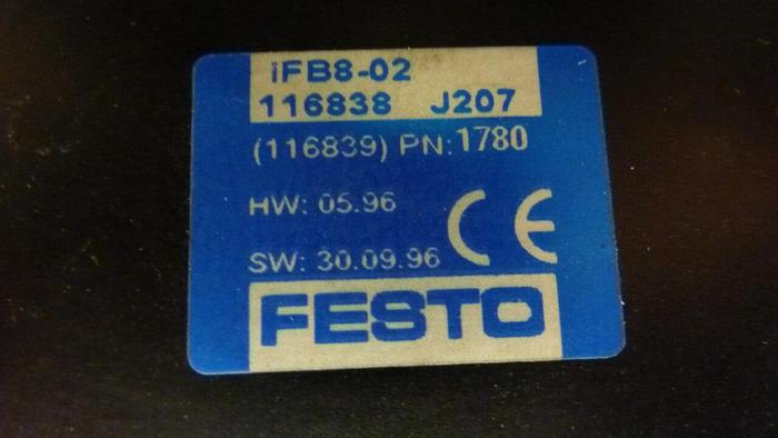 Used FESTO Control Block / Valve Terminal IFB8-02 #52721