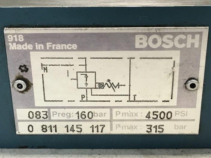 Used BOSCH Pressure Relief Valve 0 811 145 117 Used