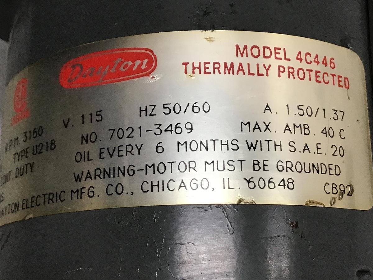 Used DAYTON 4C446 Blower Used #133747