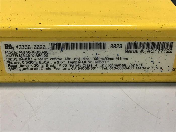 Used STI Light Curtain Transmitter MS46-X-350-20 #112836