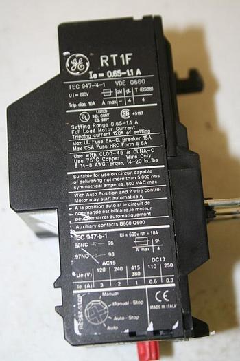 Used GENERAL ELECTRIC / GE Relay RT1F #11979