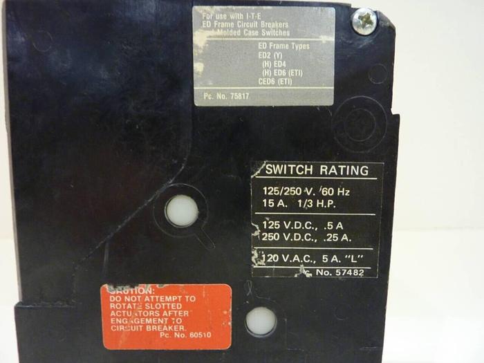 Used SIEMENS 2 Amp Circuit Breaker ED63A002 #42327