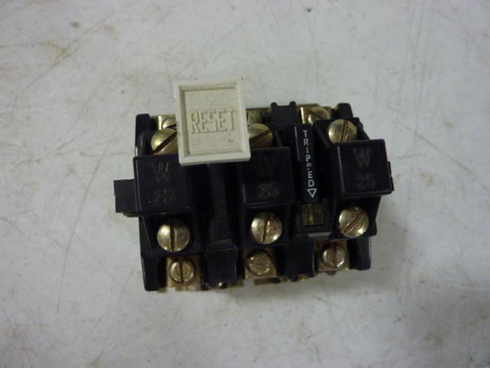 Used ALLEN BRADLEY Overload Starter Relay 592-BOV169 SER B W25 #58861