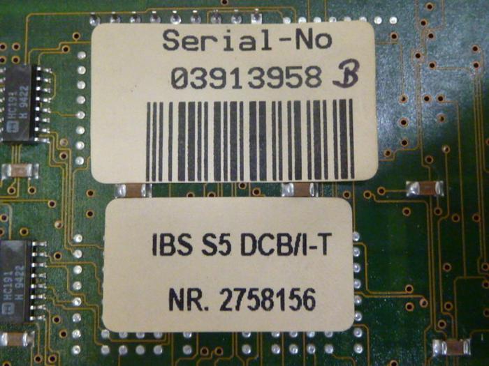 Used PHOENIX CONTACT PLC Module IBS S5 DCB/I-T #62154