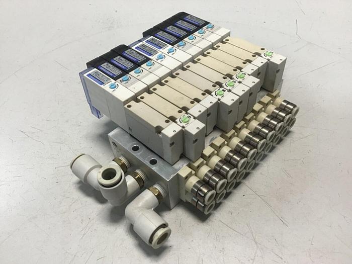 Used KOGANEI Manifold w/ Valves F10M10AJ #120925