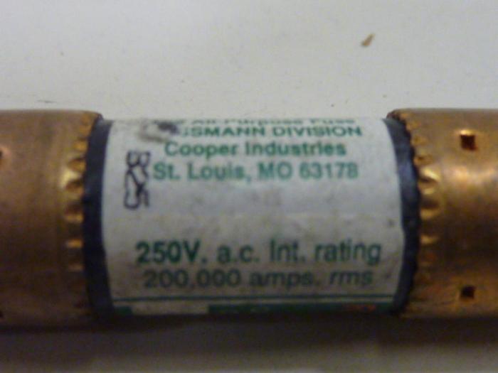 Used FUSETRON 25 Amp Fuse FRN-R-25 #62240