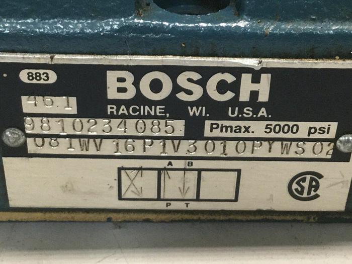 Used BOSCH Valve 081WV16P1V3010PYWS024/00D #106047