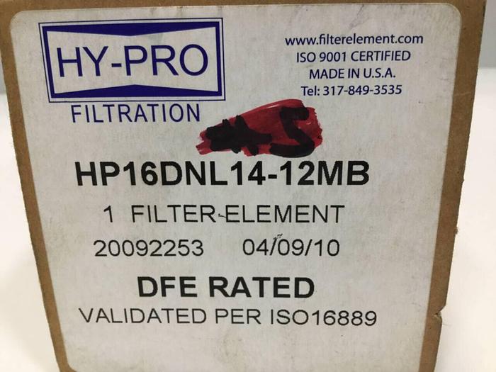 HY-PRO FILTRATION Filter Element HP16DNL14-12MB #98135