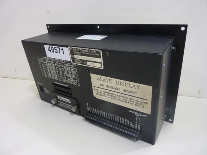Used STATIC CONTROL SYSTEMS Display Unit 900-S-4-X-120-P-120 #49571