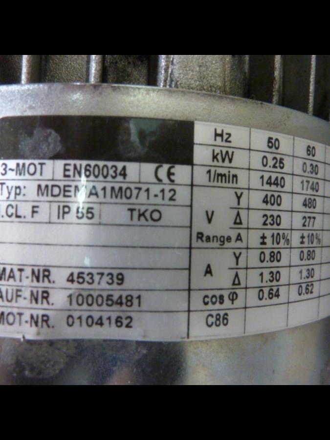 Used REXROTH Motor MDEMA1M071-12 USED