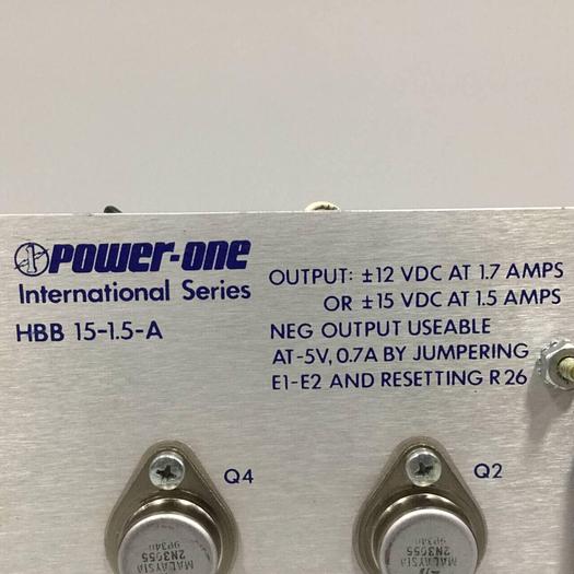 Used POWER-ONE Power Supply HBB15-1.5-A #91239