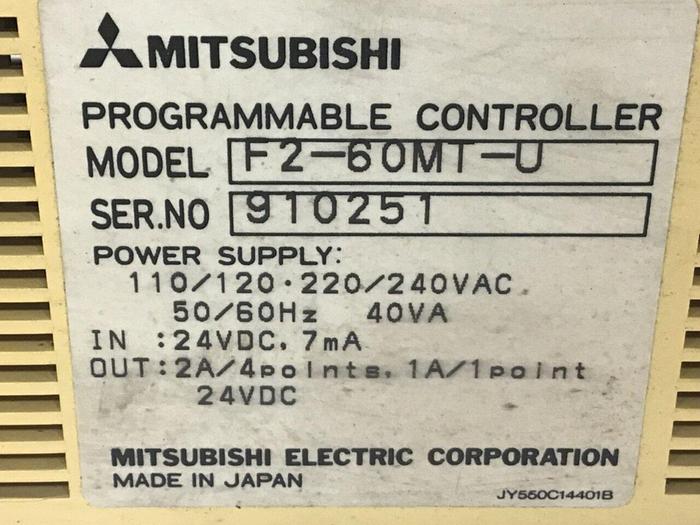 Used MITSUBISHI Controller F2-60MT-U #127538