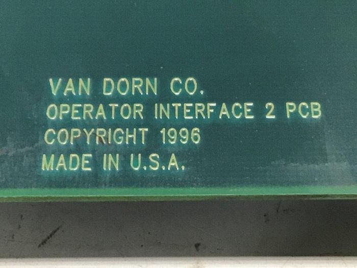 Used VAN DORN Operator Interface Board 330129 PC330-129 330-129 Used