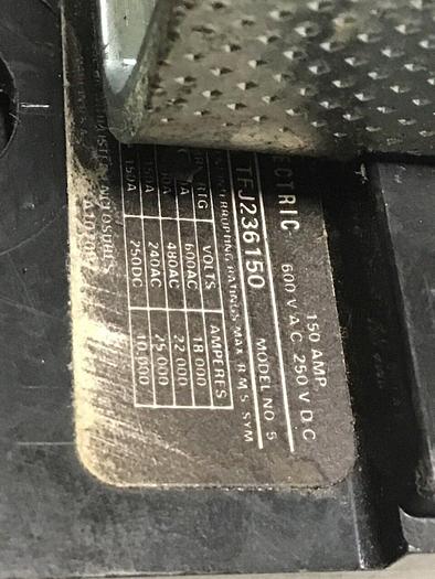Used GE 150 Amp Breaker TFJ236150 / DISCONNECT #143620