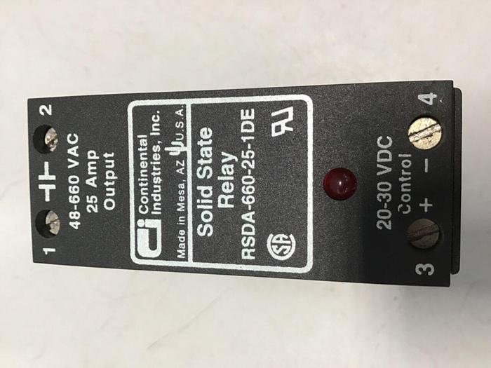 Used CONTINENTAL INDUSTRIES Solid State Relay RSDA-660-25-1DE #134800
