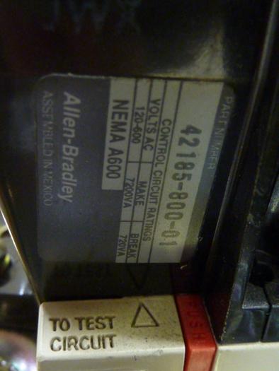 Used ALLEN BRADLEY Motor Starter Size 1 X1000-NX163 #55266