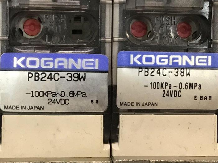 Used KOGANEI Block w/ Valves PBM6P-3W #120966