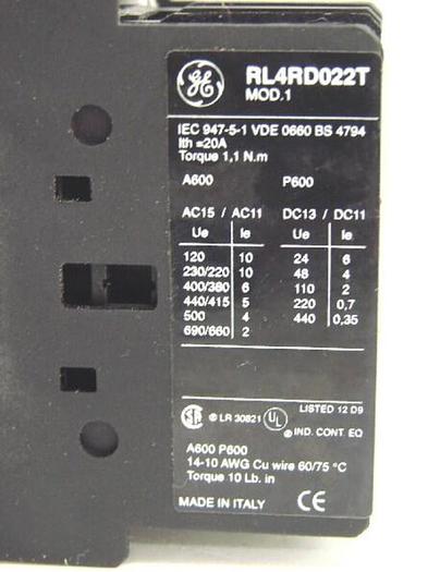 Used ALLEN BRADLEY Contactor RL4RD022T #11886