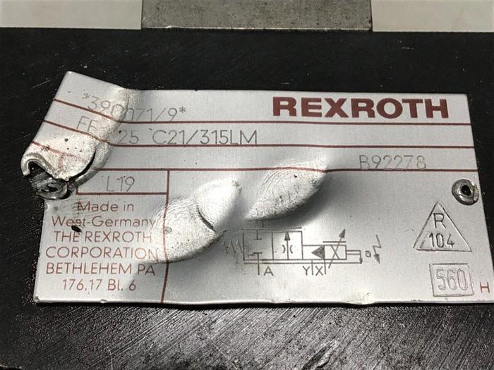 Used REXROTH Hydraulic Valve FE25C21/315LM Used