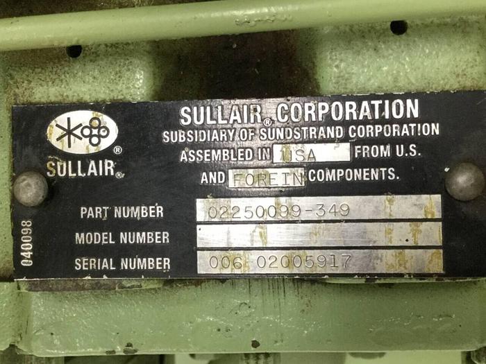 Used SULLAIR 50 HP Air Compressor LS12-50H/W/SUL Used
