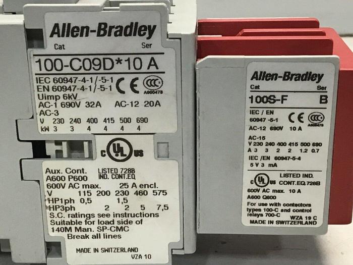 Used ALLEN BRADLEY Contactor 100S-C09DJ14BC SER A #113685