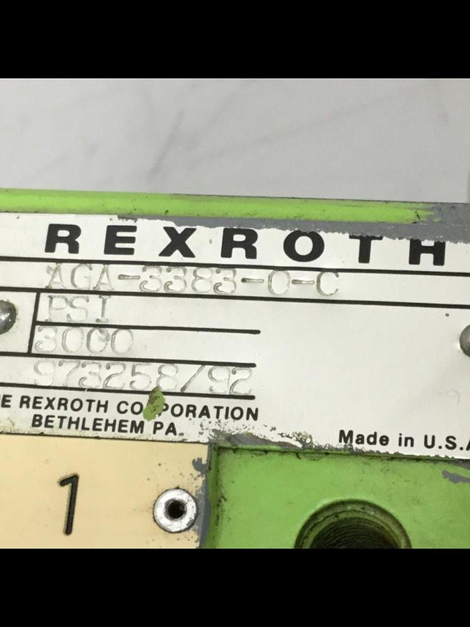 Used REXROTH Valve AGA33830C USED