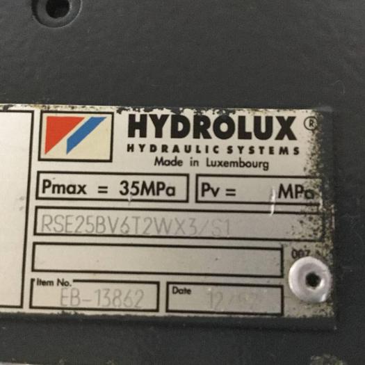 Used HYDROLUX Valve RSE25BV6T2WX3/S1 #91447